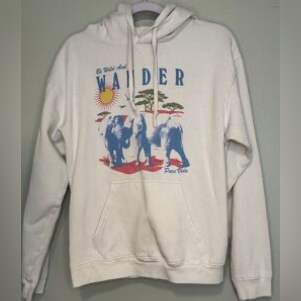 Pura Vida White Wander Graphic Hoodie